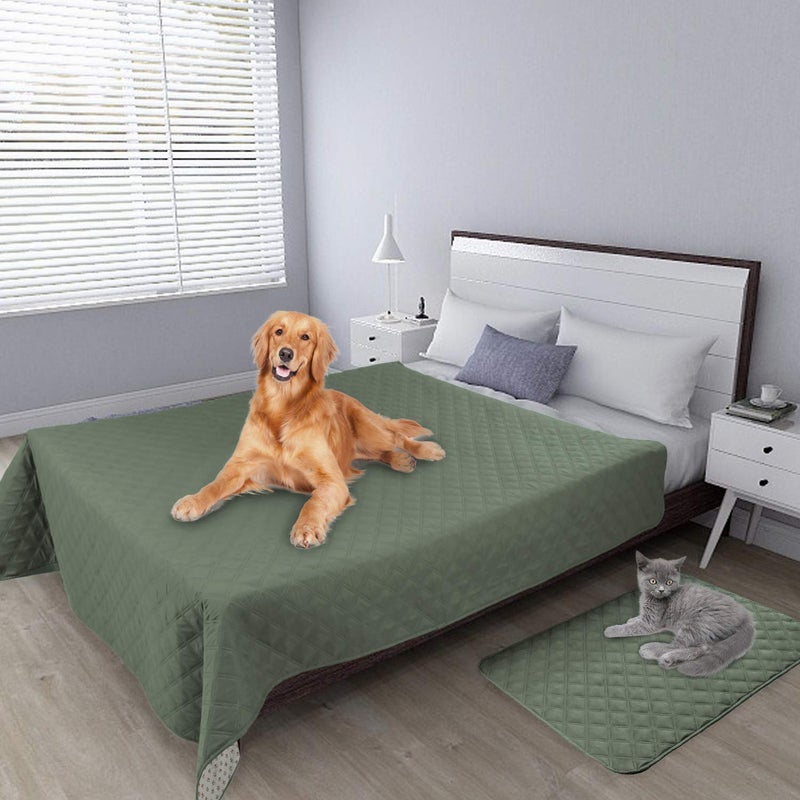 Easy-Going 100% Waterproof Dog Bed Cover, Non-Slip Pet Blanket for Furniture, Washable Couch Cover, Repleasement Sofa Cover (52x82 in,Greyish Green) - Image 2
